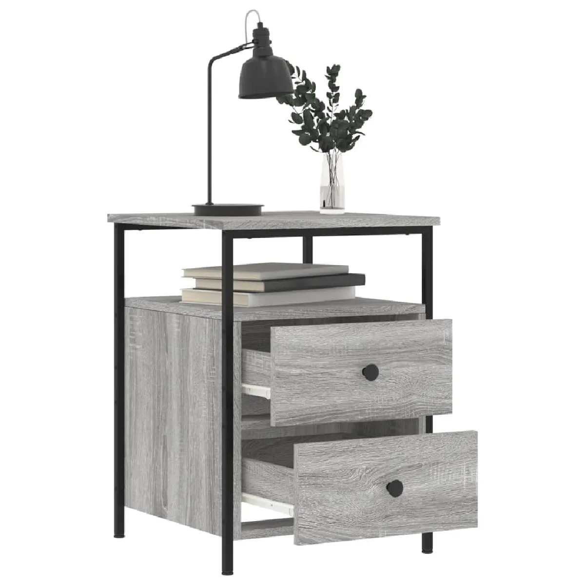 vidaXL Tables de Chevet - Sonoma Gris