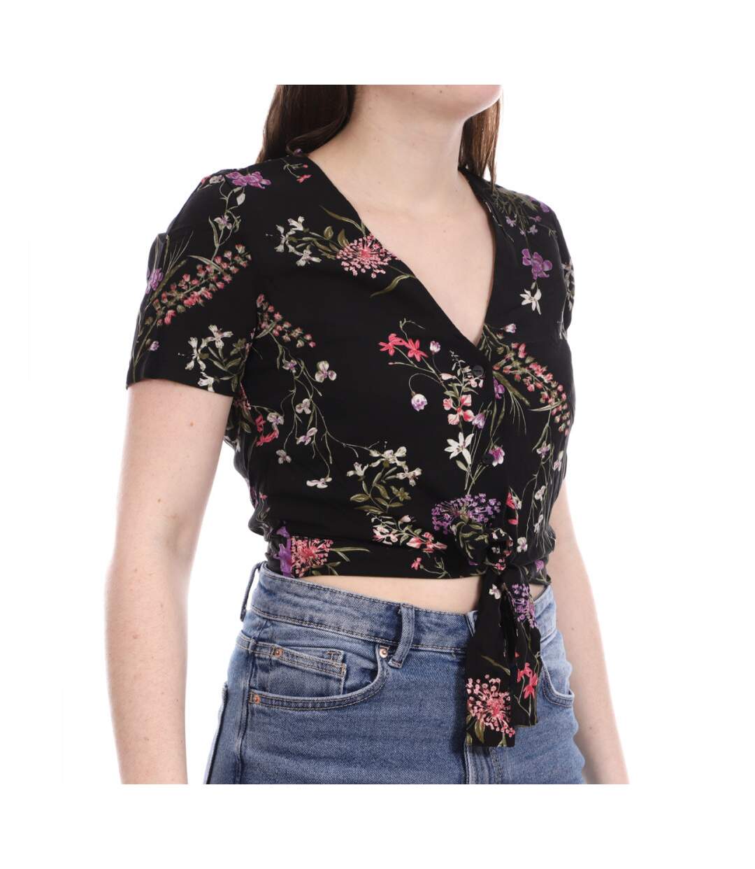 Blouse Noir à fleurs Femme Vero Moda Easy