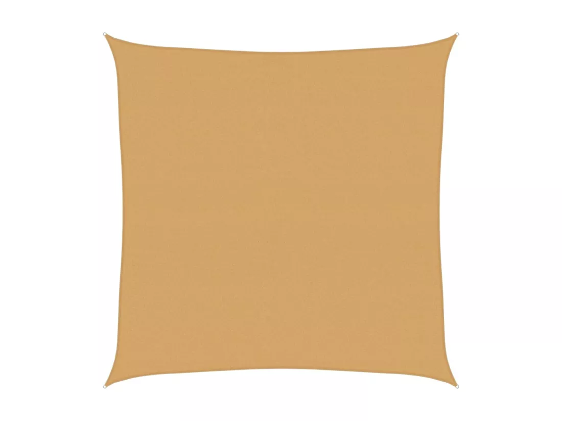 Voile d'ombrage 160 g/m² carré sable 4,5x4,5 m PEHD