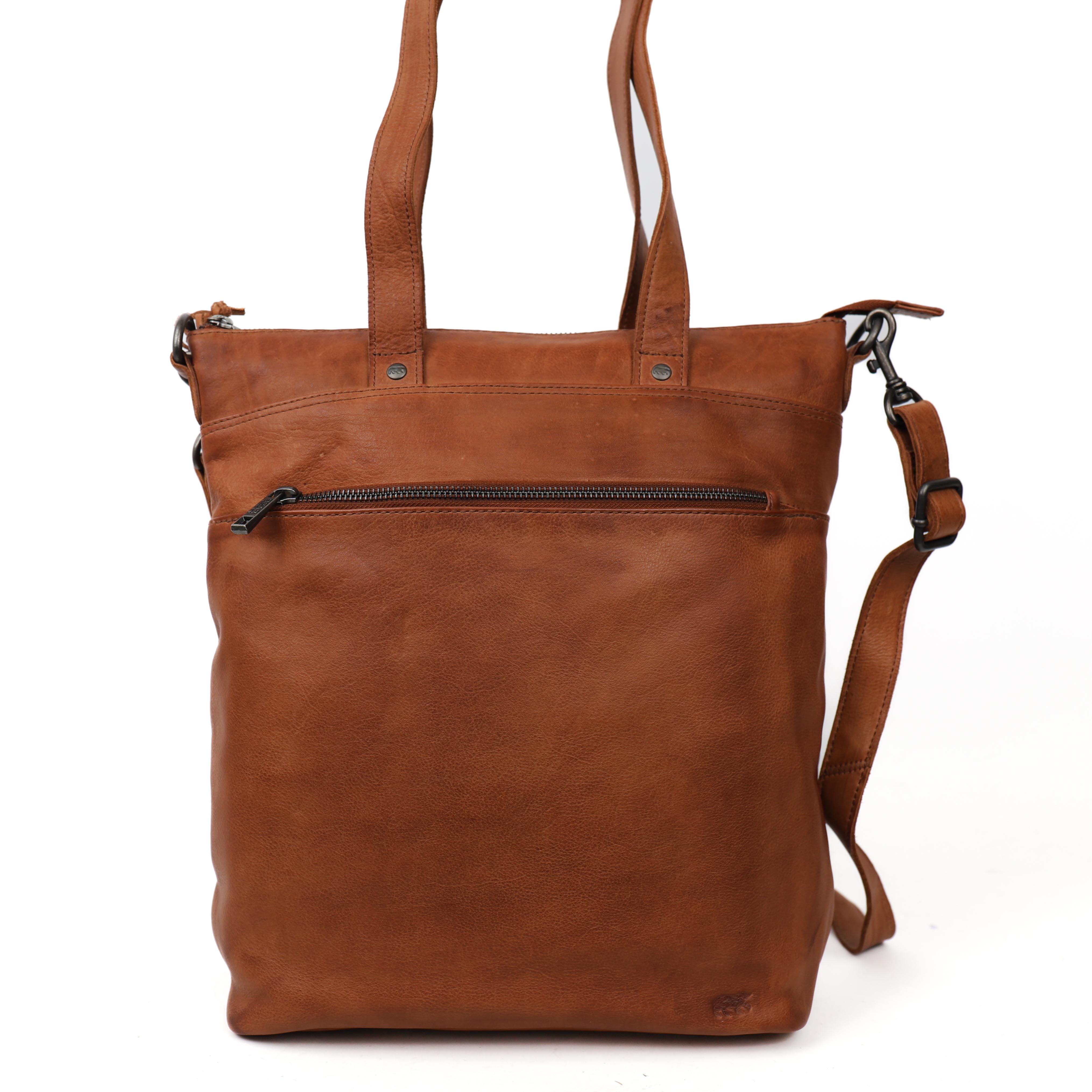 Hand-/schoudertas 'Loesie' cognac Cognac