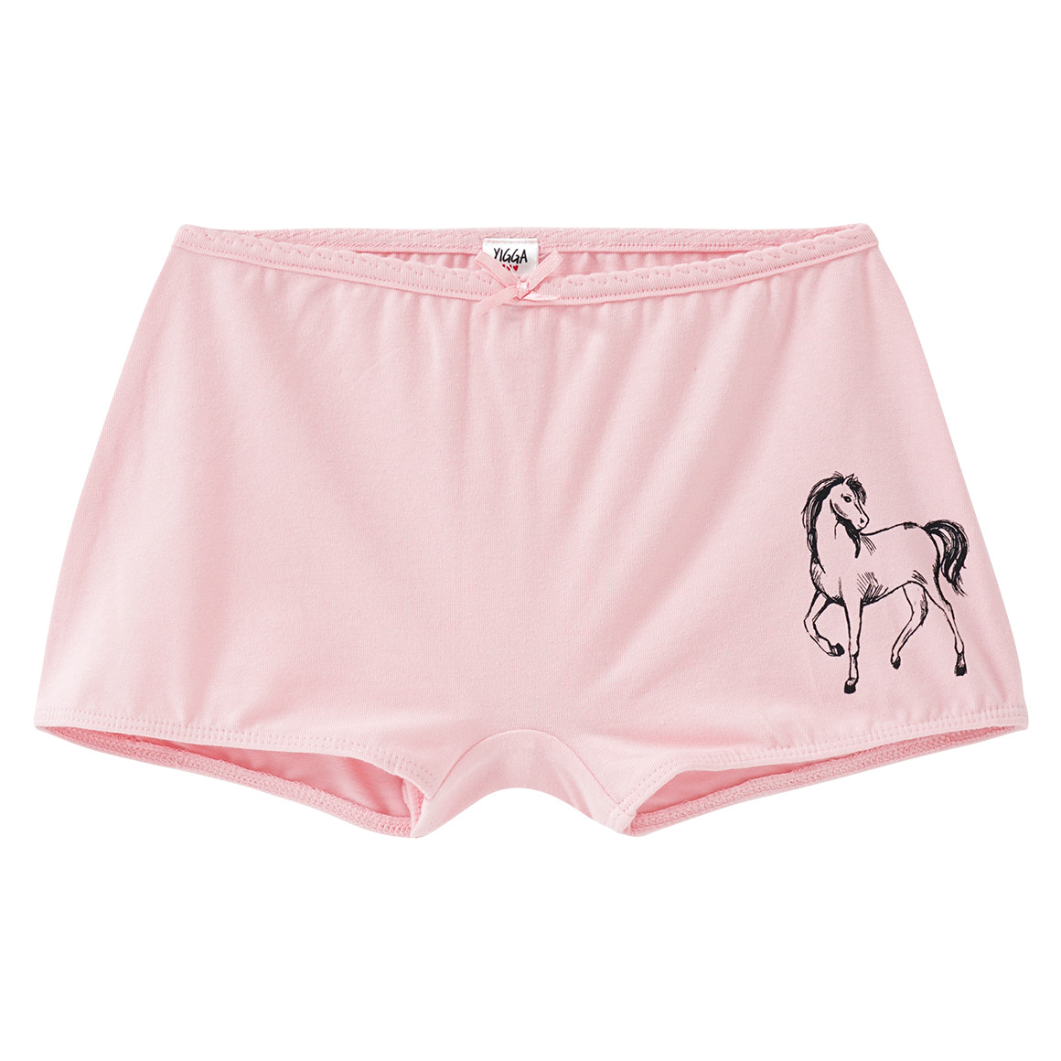 Yigga 3 Mädchen Pantys mit Pferde-Motiven rosa / dunkelrosa / hellgrau