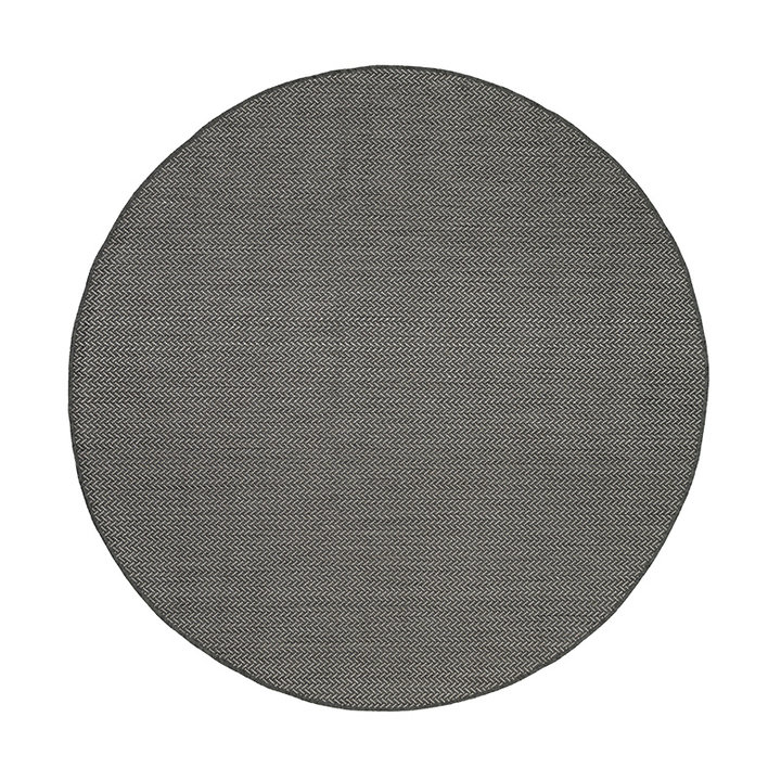 Rond buitenkleed - Malta Arrow Zwart | Budgettopper!