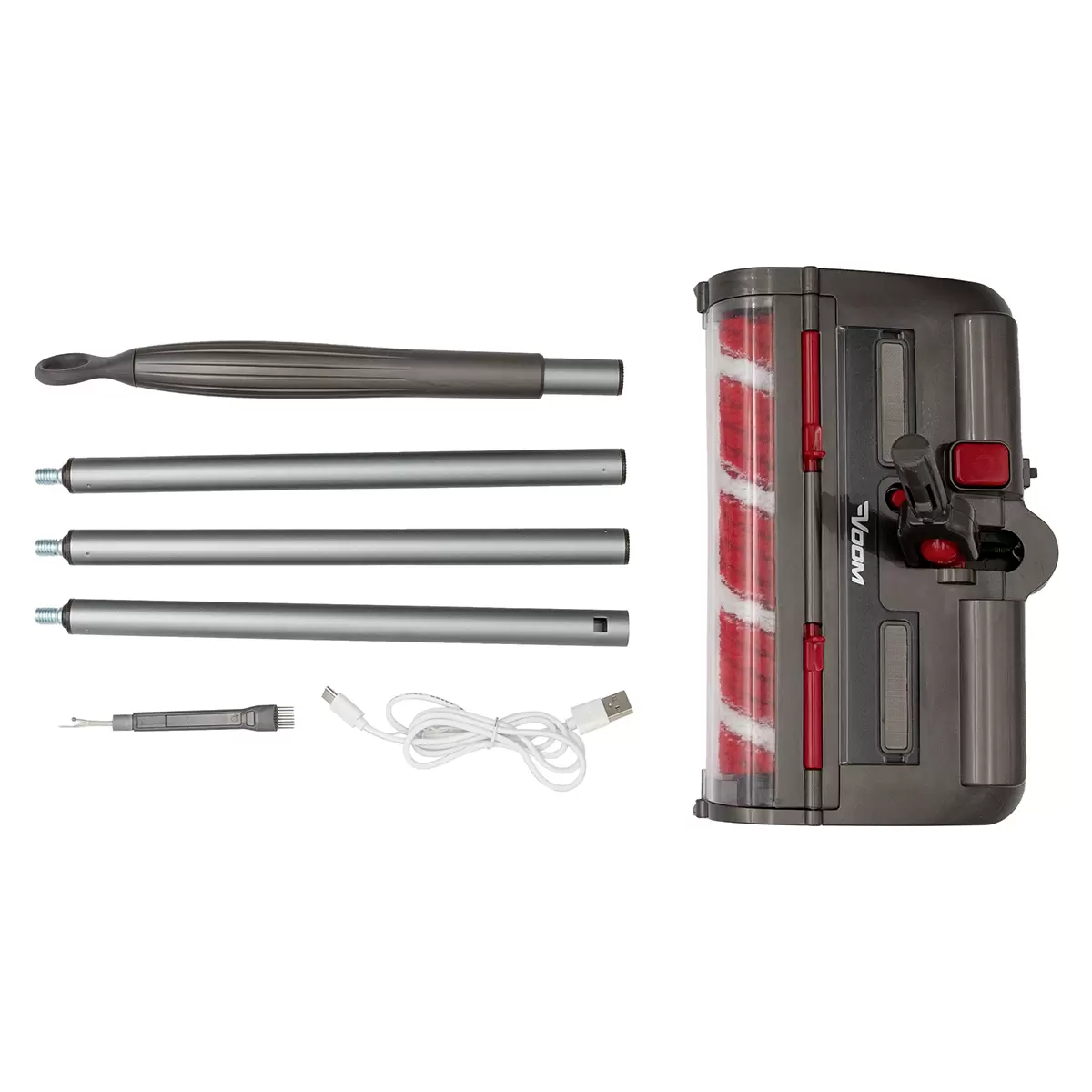 Akku-Besen Livington VOOM rot,silber