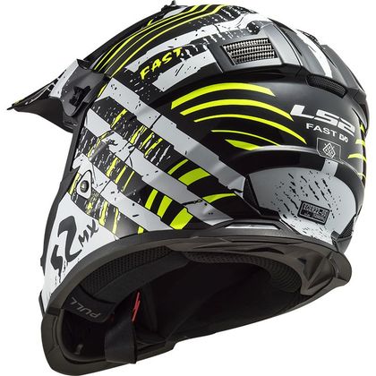 Casque cross LS2 MX437 - FAST EVO - VERVE - BLACK WHITE 2023 - Noir / Blanc