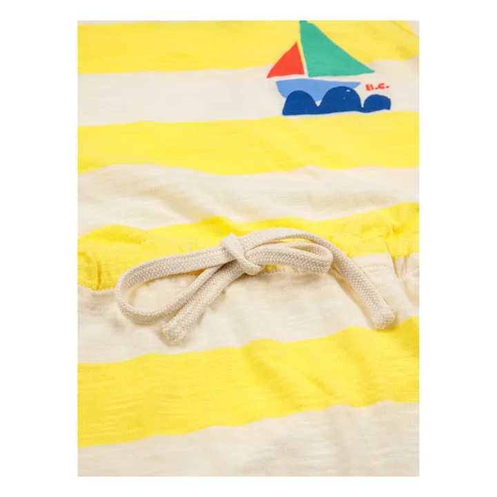 Bobo Choses Combishort Coton Bio Rayée | Jaune