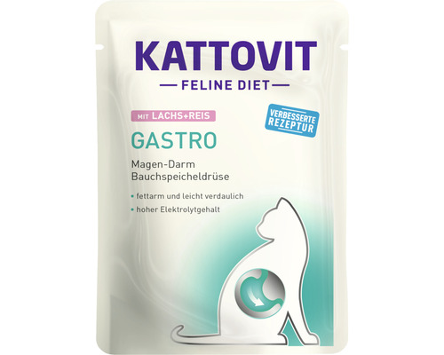 KATTOVIT Gastro nat kattenvoer, zalm & rijst, 85 g