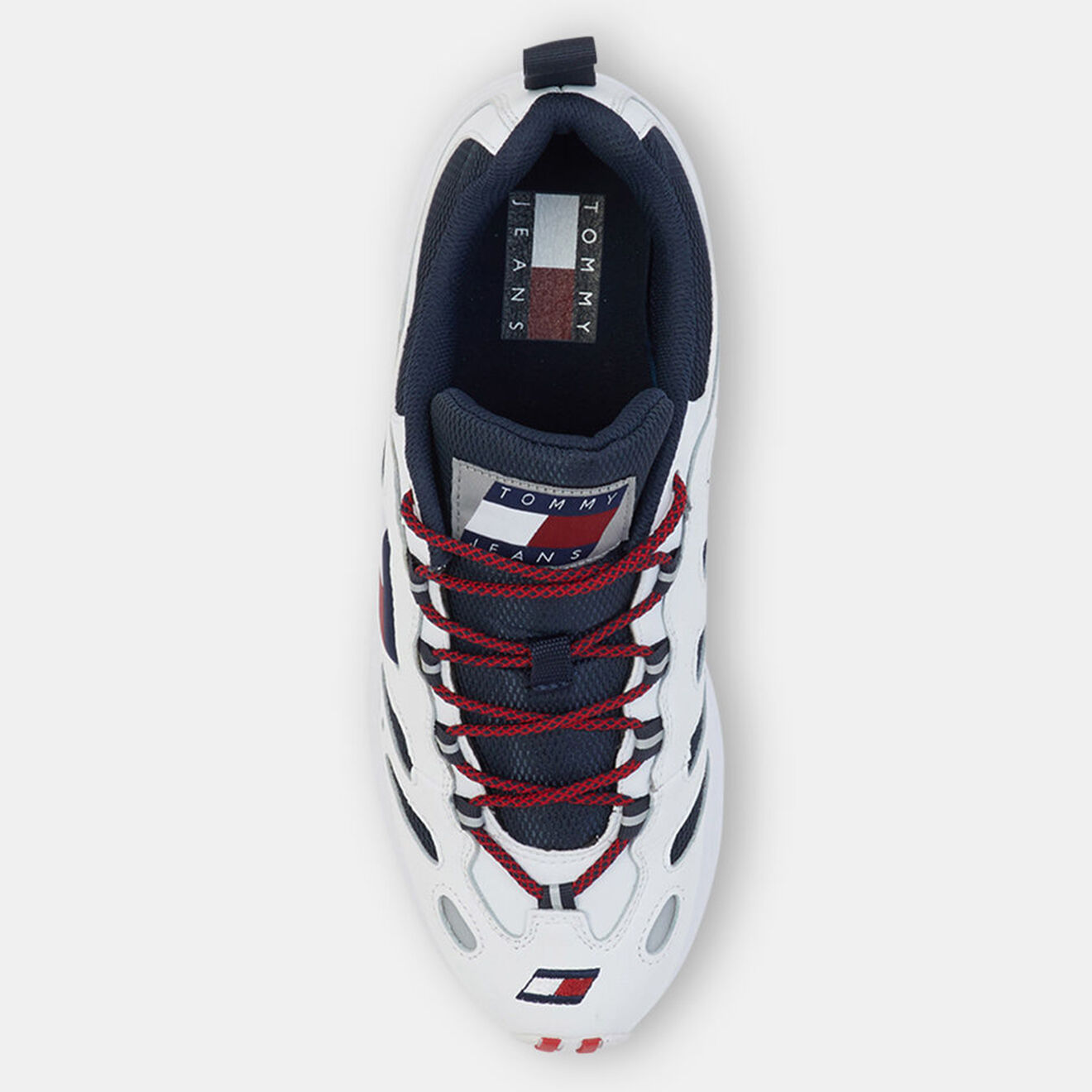 Tommy Hilfiger Baskets en Cuir & Mesh Heritage Retro blanc/bleu marine