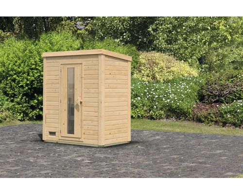 Karibu Talos saunacabine zonder oven, houten deur en isolatieglas