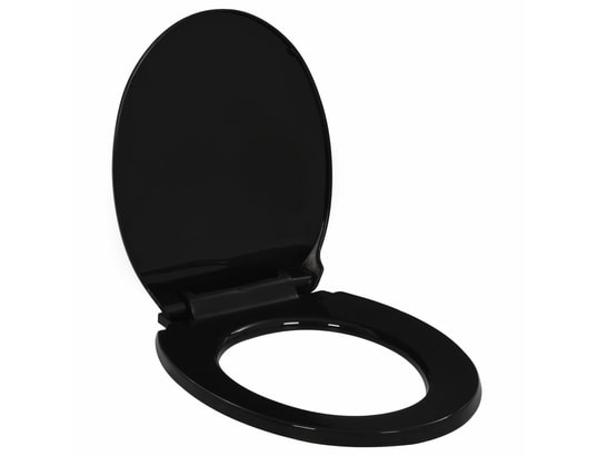 VIDAXL - Abattant wc à fermeture en douceur libération rapide noir