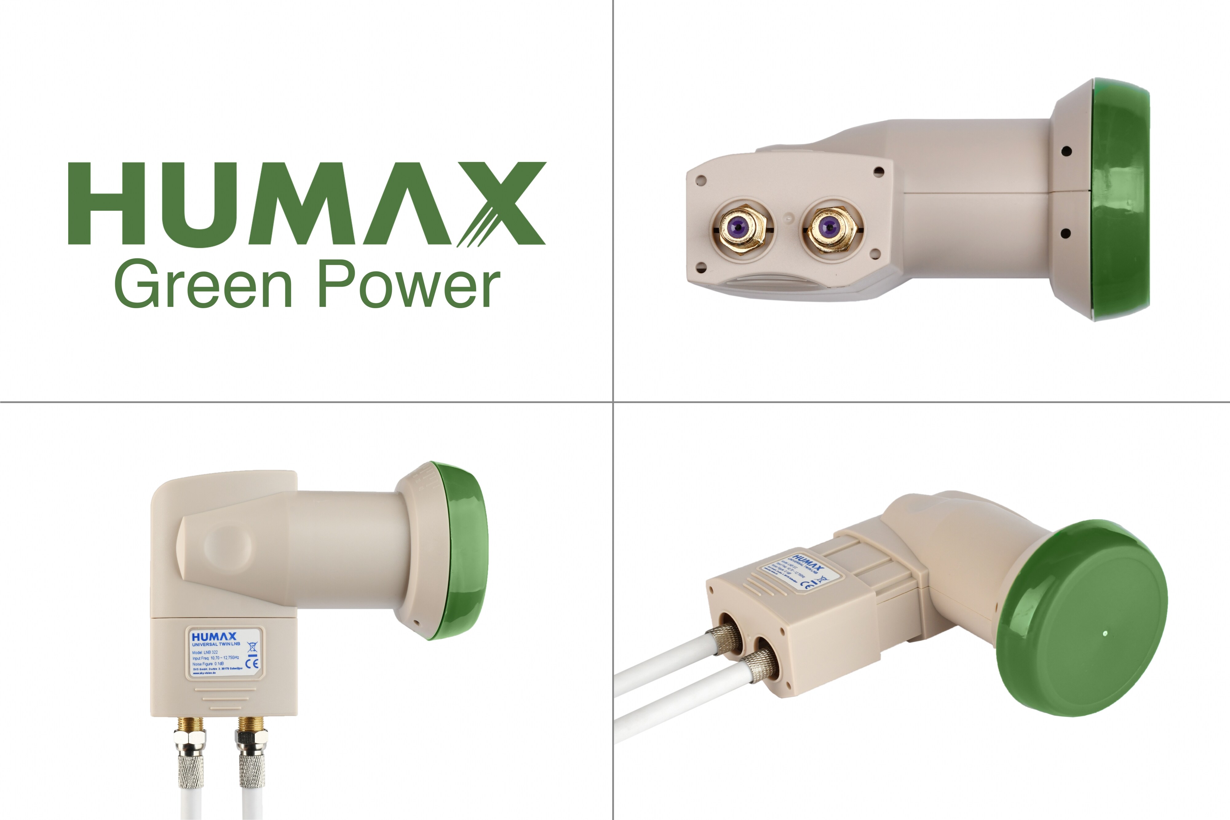 Humax Green Power Twin LNB, LTE Filter, geringe Stromaufnahme