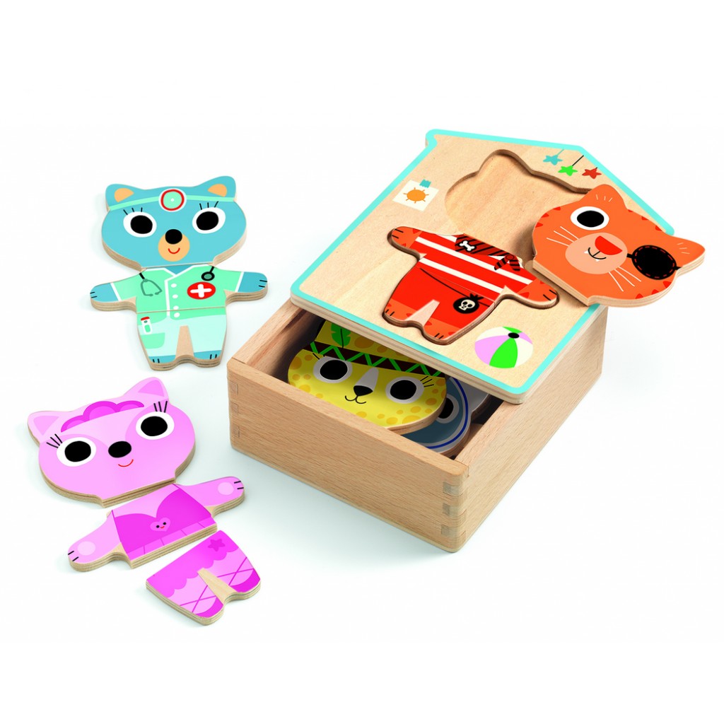 Puzzles Bois - Dressup Mix- 18 pièces