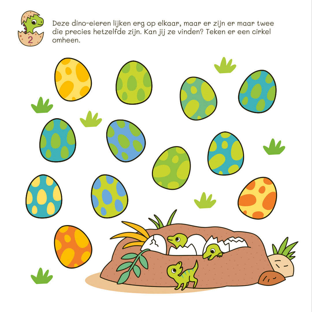 Uitgeverij deltas spelletjesboek dinosaurussen