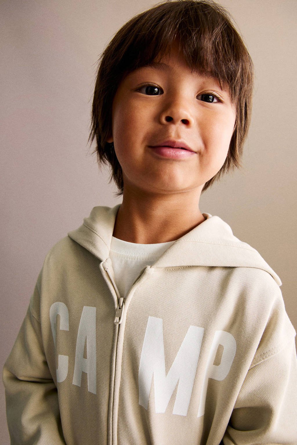Mango Kids sweatvest beige
