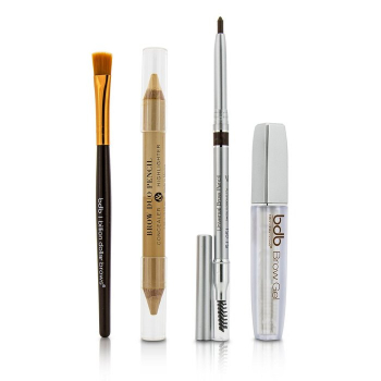 Billion Dollar Brows Billion Dollar Brows Best Sellers Kit: 1x Universal Brow Pencil 0.27g/0.009oz, 1x Brow Duo Pencil 2.98g/0.1oz, 1x Smudge Brush, 1x Brow Gel 3ml/0.1oz