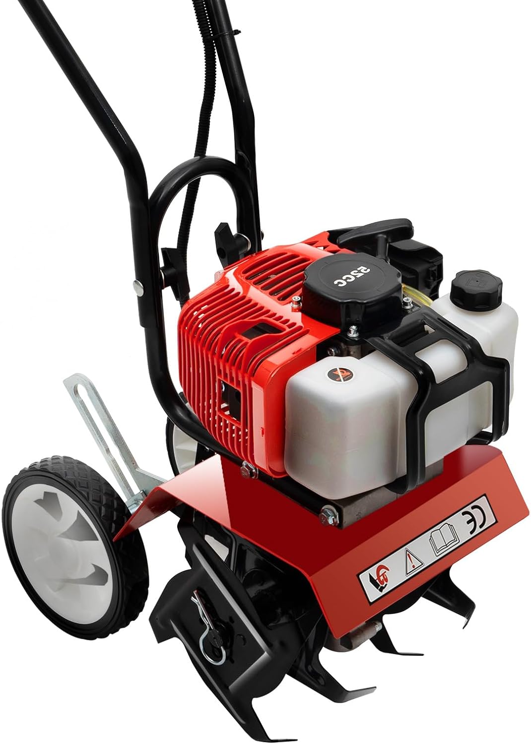 Gartenfräse Benzin, 1650 W fräse 4 Klingen aus Manganstahl, 30 cm Arbeitsbreite, 30-100 mm Arbeitstiefe, Manuelle Aktivierung für Bodenbearbeitung und Unkrautjäten verwendet Werden usw