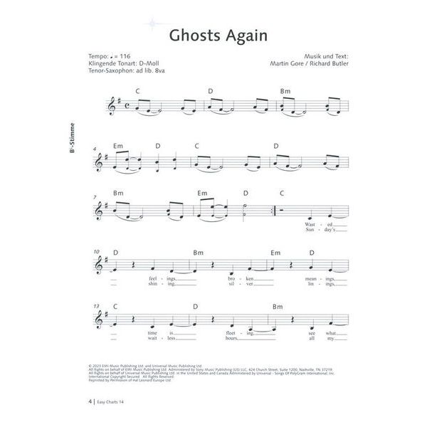 Music Factory Easy Charts Play-Along 14
