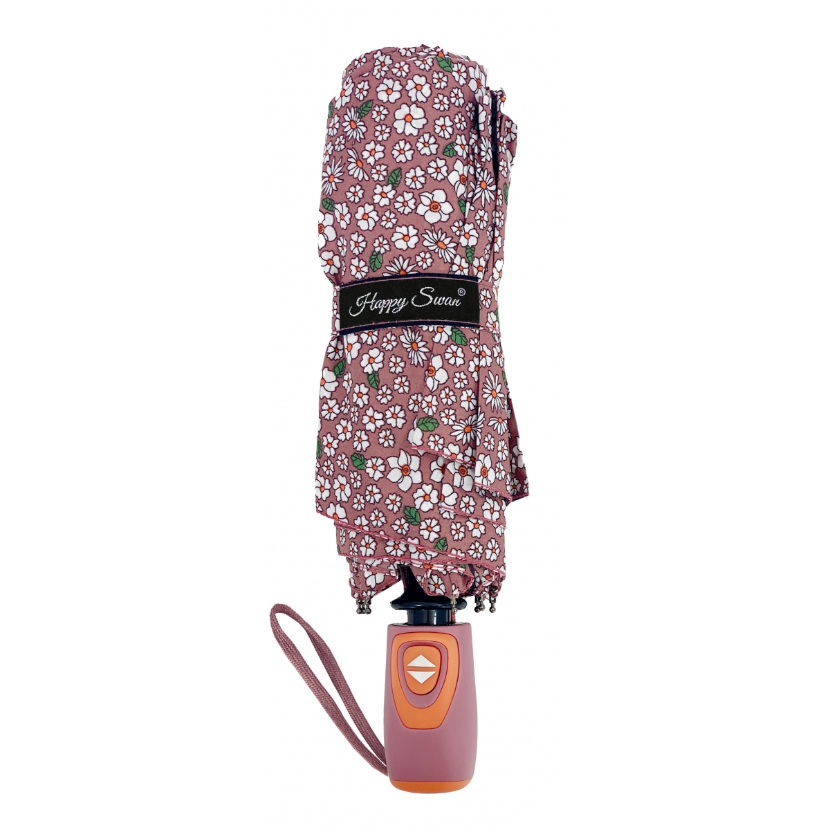 Bleucerise Parapluie pliable avec ouverture et fermeture automatique Happy Swan