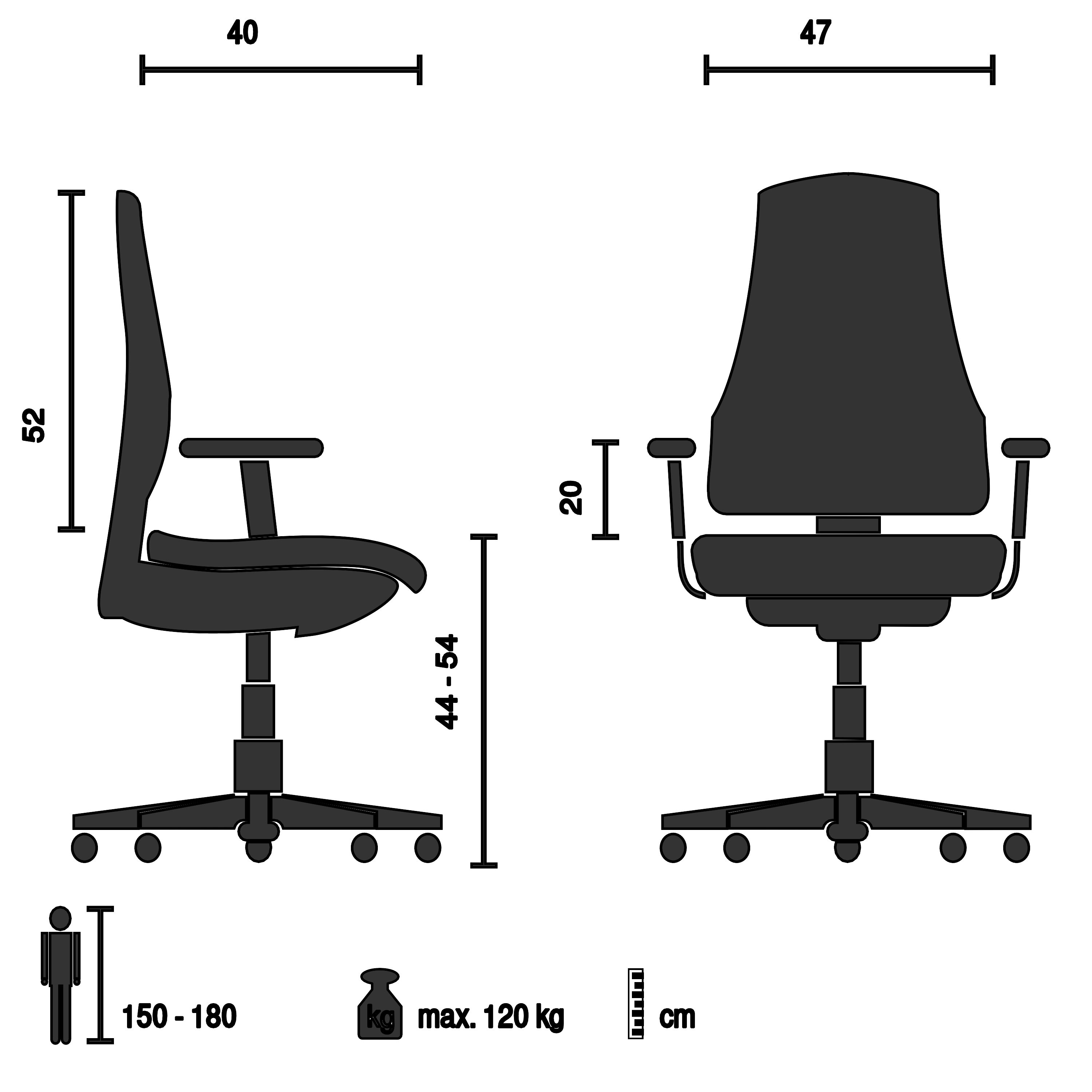 Home Office Bürostuhl MIKO B ECO Stoff/Netzstoff mit abklappbaren Armlehnen hjh OFFICE