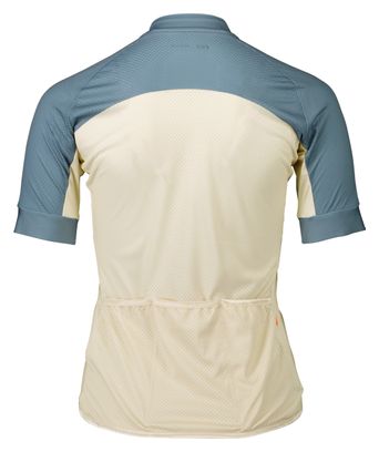 Maillot Manches Courtes Femme Poc Essential Road Logo Blanc/Bleu
