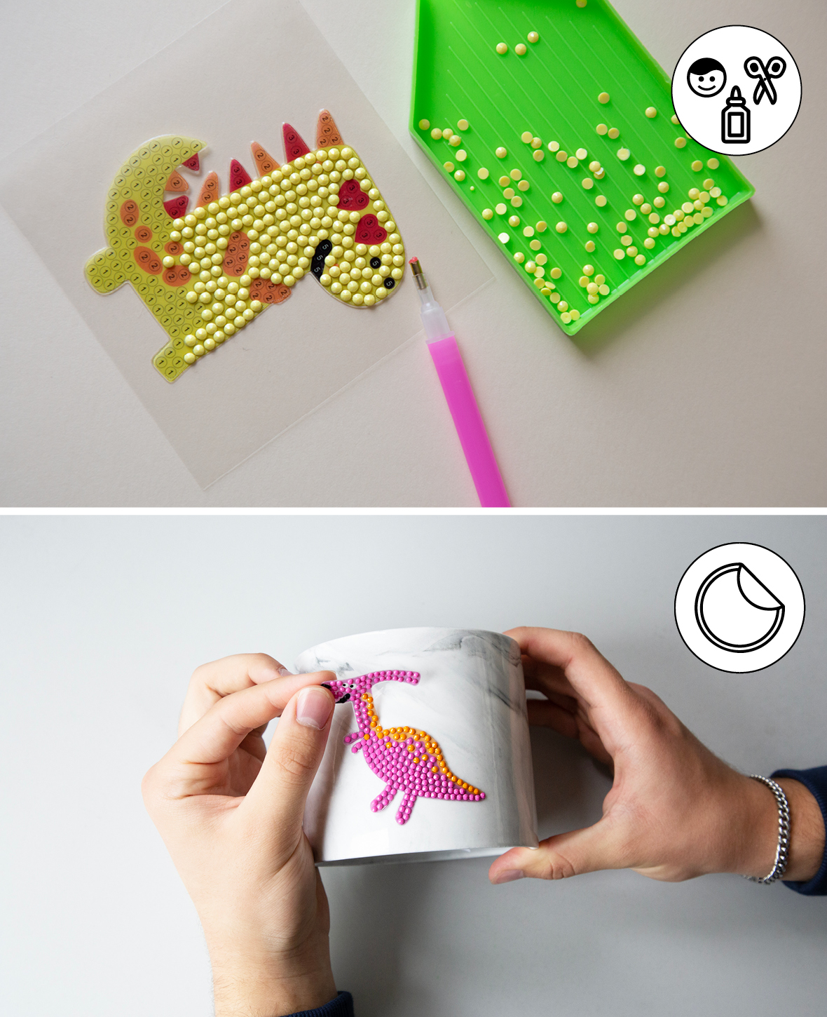 Diamond Painting Sticker DIY Tiere 3 Motive - Jungle