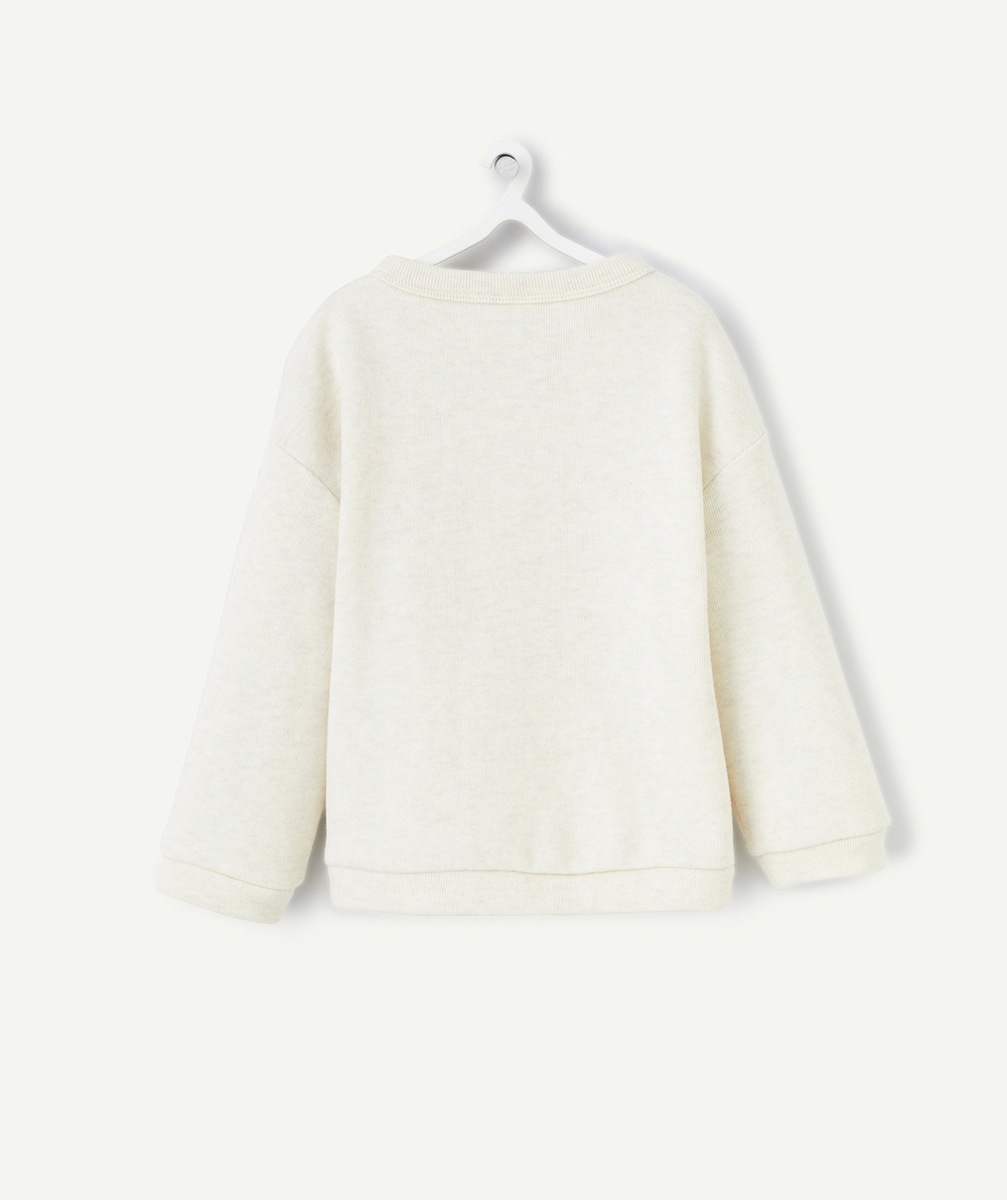 CARDIGAN BÉBÉ GARÇON EN FIBRES RECYCLÉES ÉCRU CHINÉ