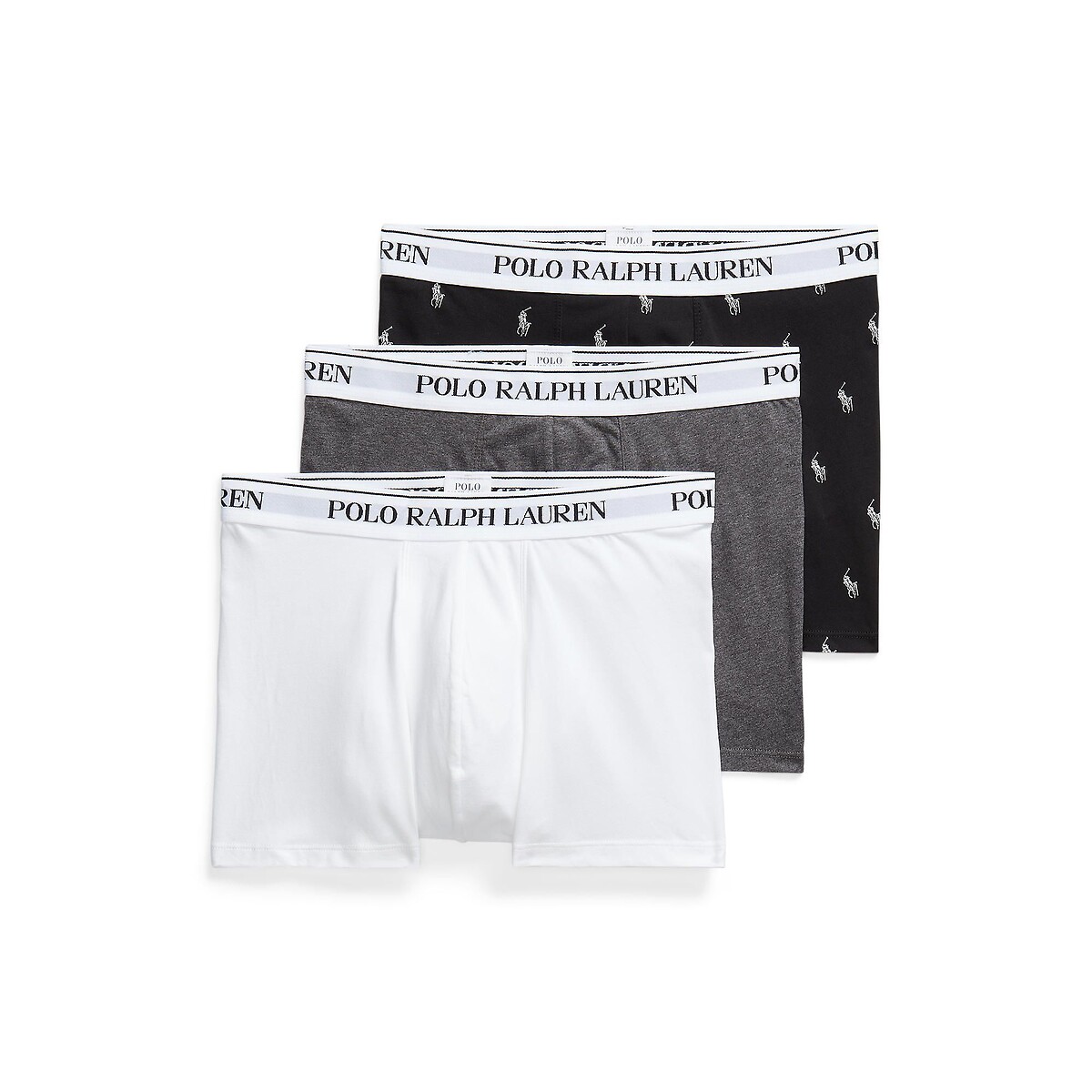POLO RALPH LAUREN<br>Conjunto de 3 cuecas boxer clássicas em algodão elástico