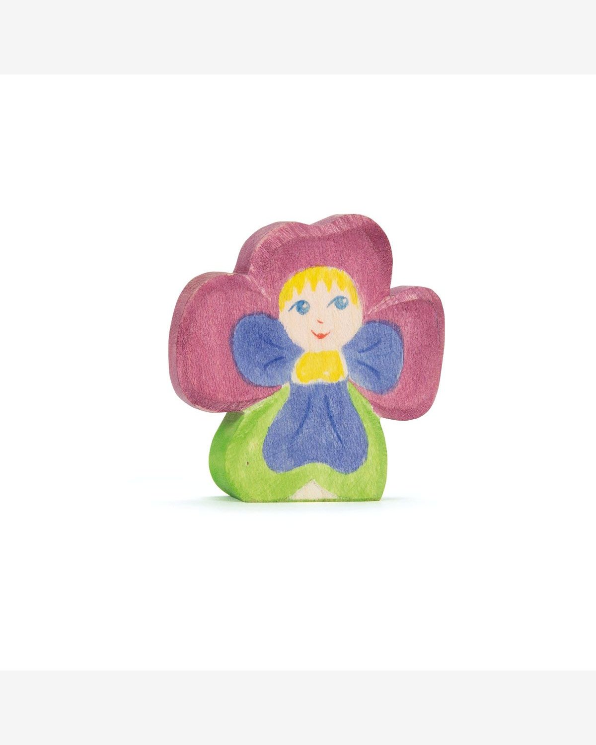 Blåmsterbarn – Håndlaget Trefigur | Flower Child Pansy