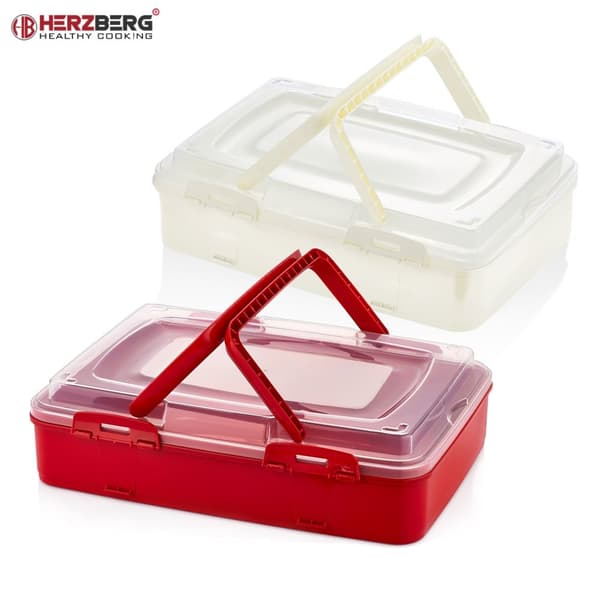 Herzberg Takeaway-konditoriboks i ett nivå, elfenben