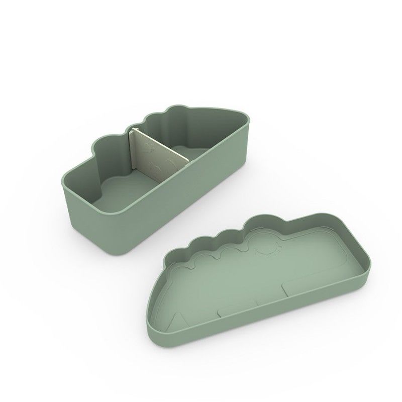 Boîte à goûter Croco Green - Ecru