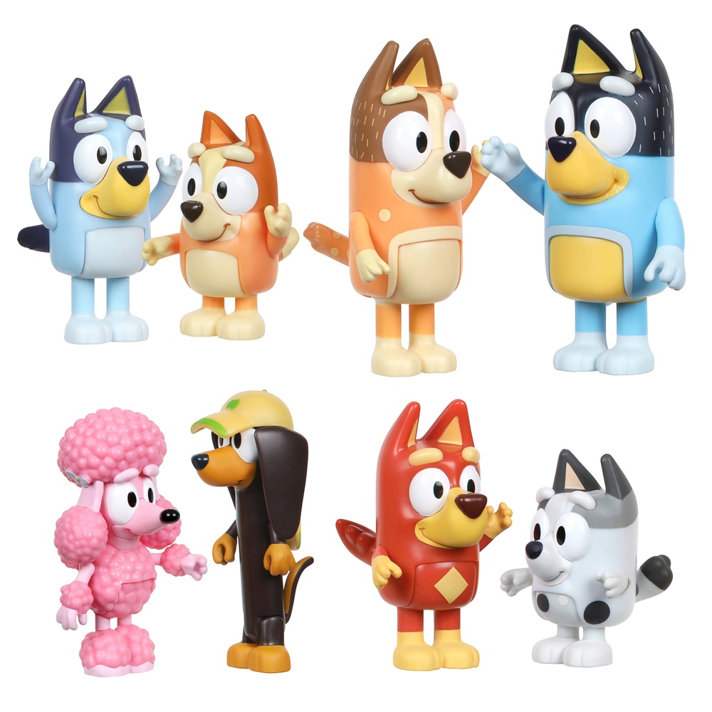 Bluey Familie & Freunde 8er-Figurenset