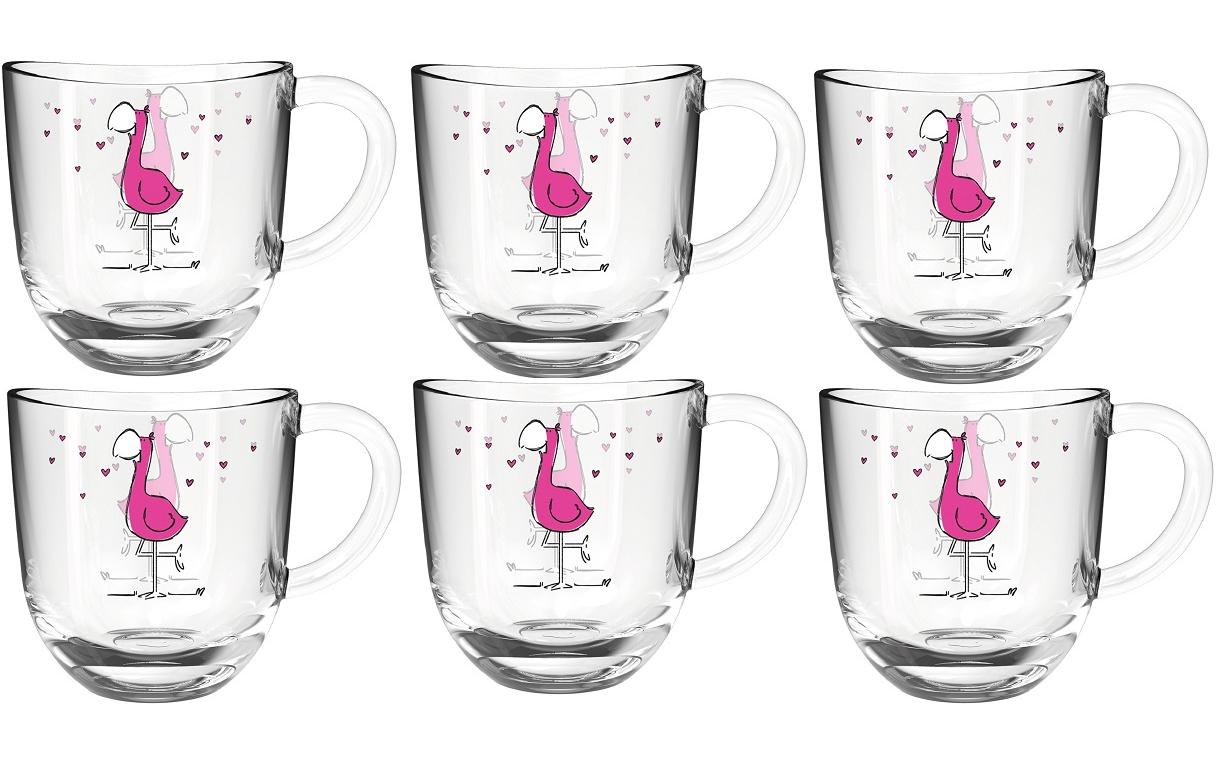 Kindertasse Bambini Flamingo, 6 StückTassen Set mit Flamingo Motiv