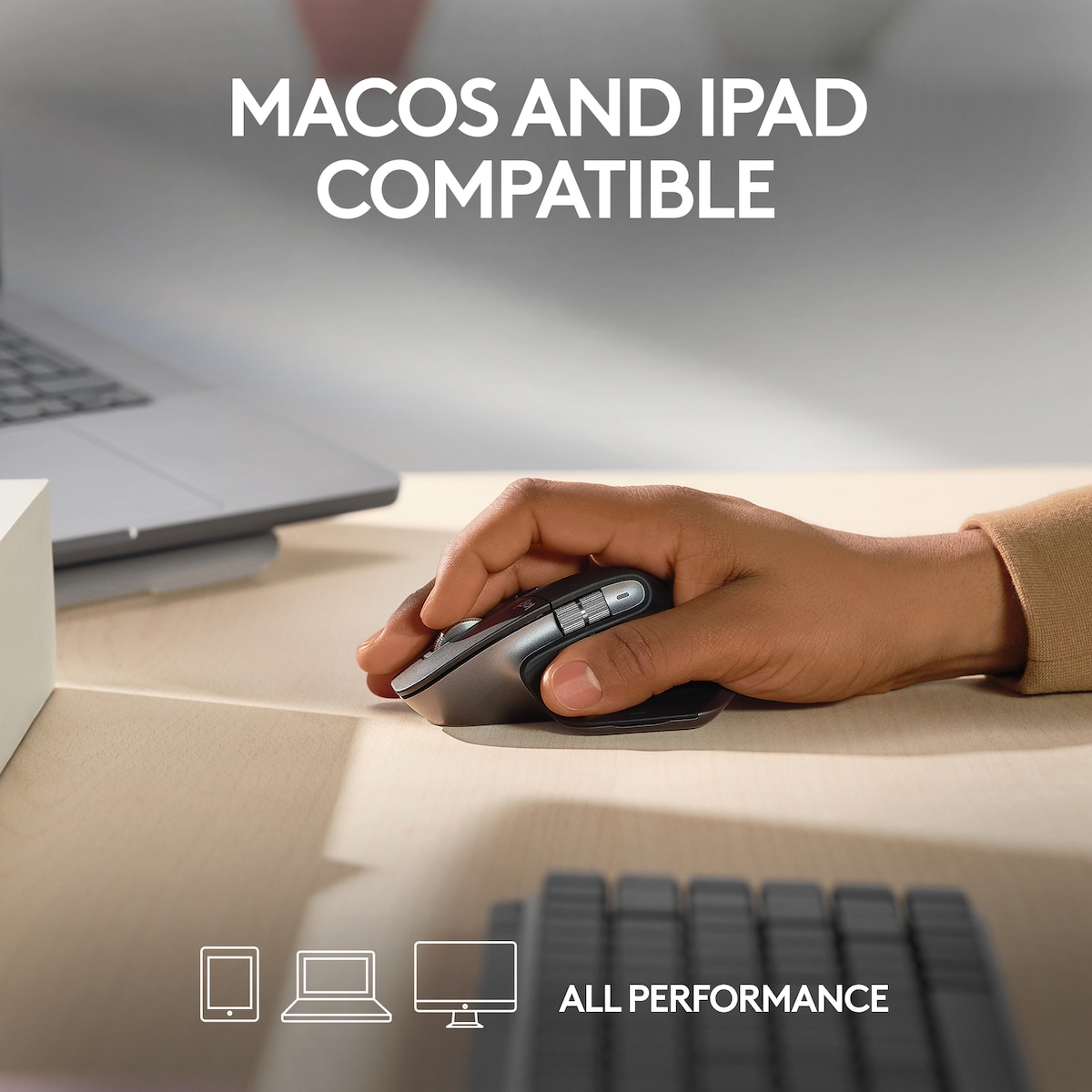 Logitech MX Master 3S for Mac trådløs mus (space grey)
