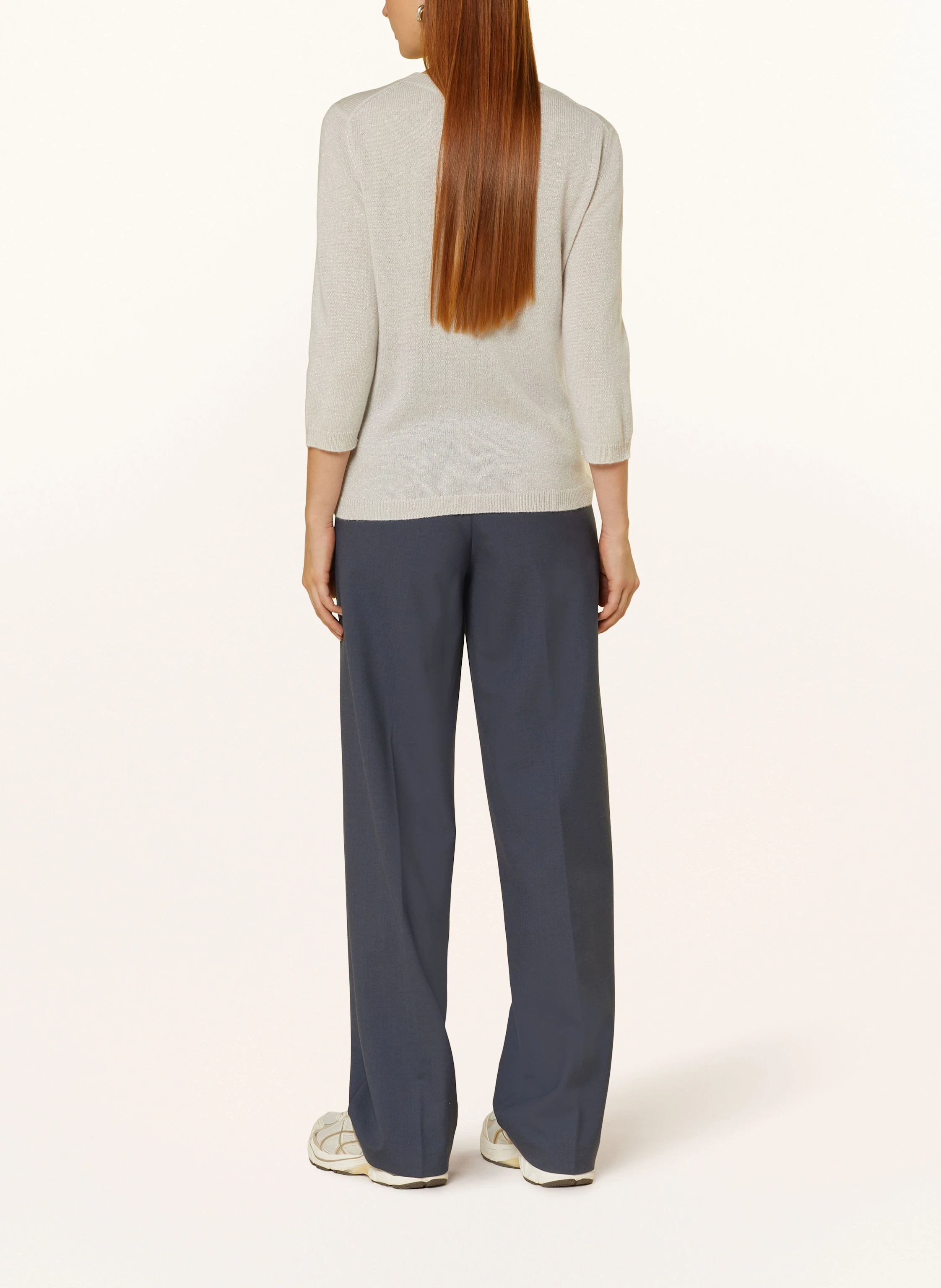 darling harbour Cashmere-Pullover mit Glitzergarn