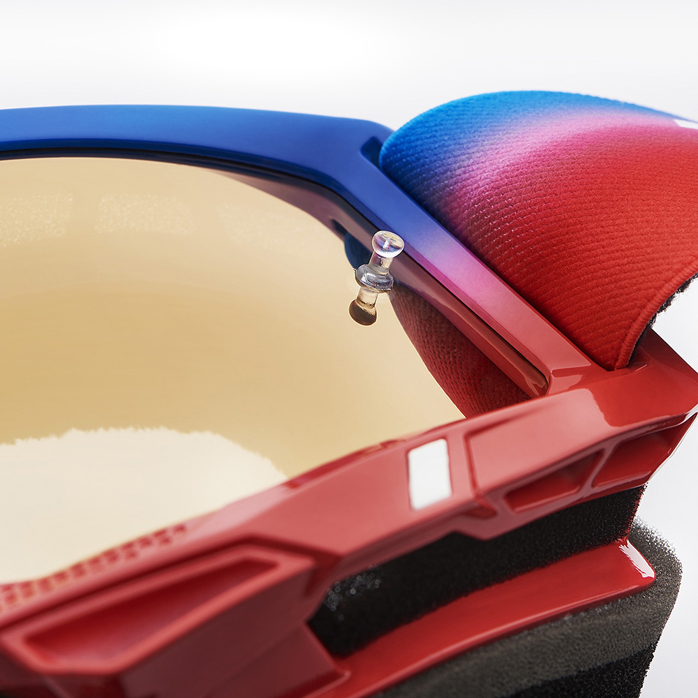 100% - Masque Accuri 2 Unity - True Gold Mirror Bleu / Rouge / Blanc