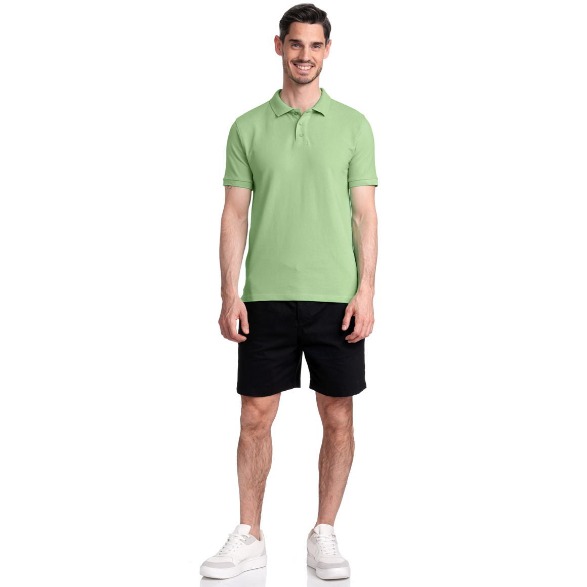 VanVaan Herren Poloshirt in Piqué-Qualität grün