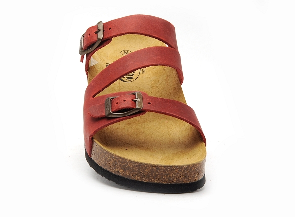 Plakton mules et sabots plats femme cp bolino 341210 rouge