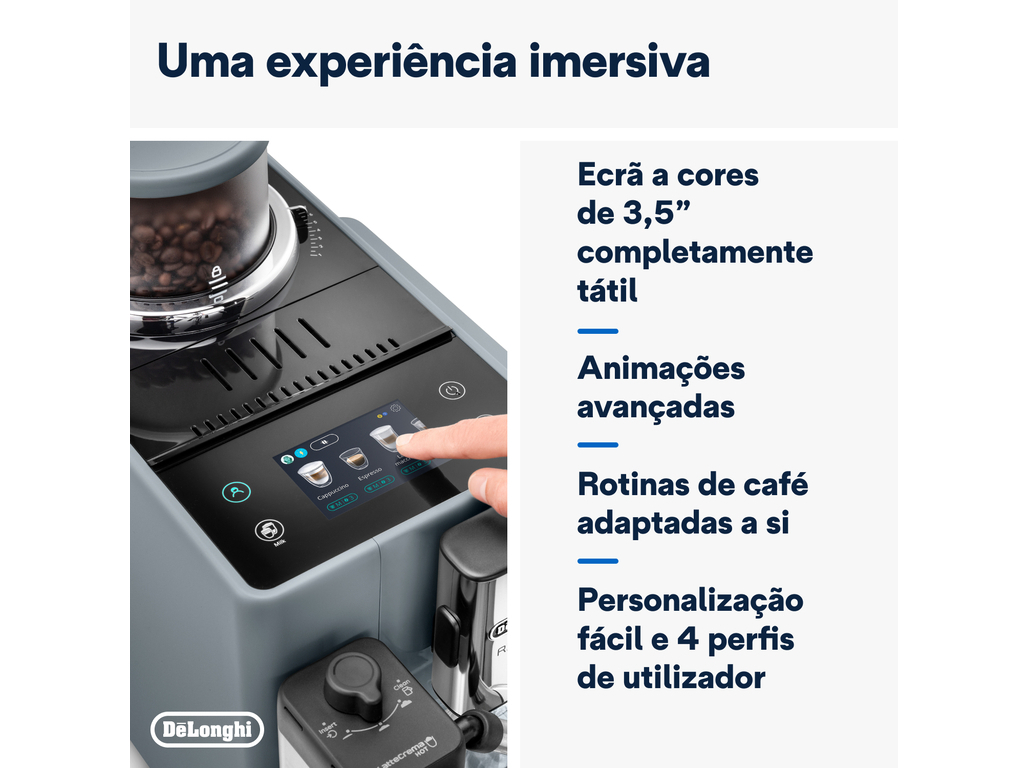MÁQUINA DE CAFÉ AUTOMÁTICA DELONGHI RIVELIA LATTE CREMA EXAM440.55.G