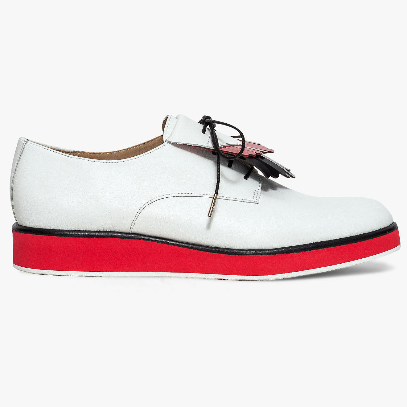 Bocage Derbies en Cuir Lake blanches