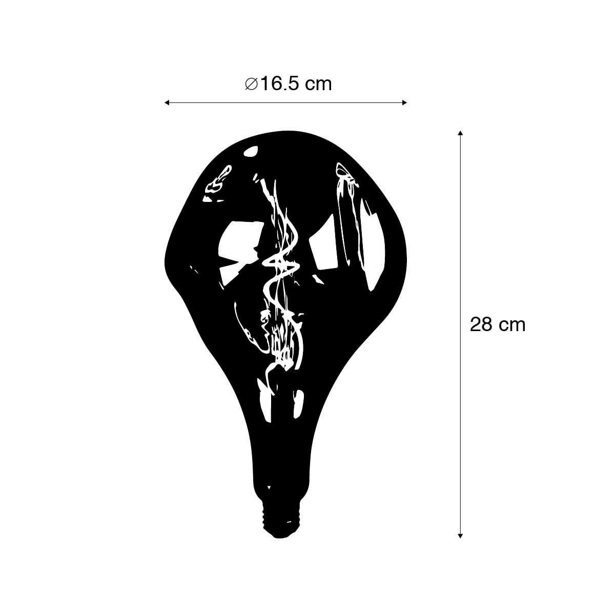 E27 dimbare LED lamp PS160 goud 6W 340 lm 1800K