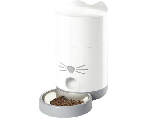 catit Pixi Smart automatische droogvoerbak voor huisdieren, wit, bedienbaar en programmeerbaar via gratis app, tot 12 maaltijden per dag, luchtdicht