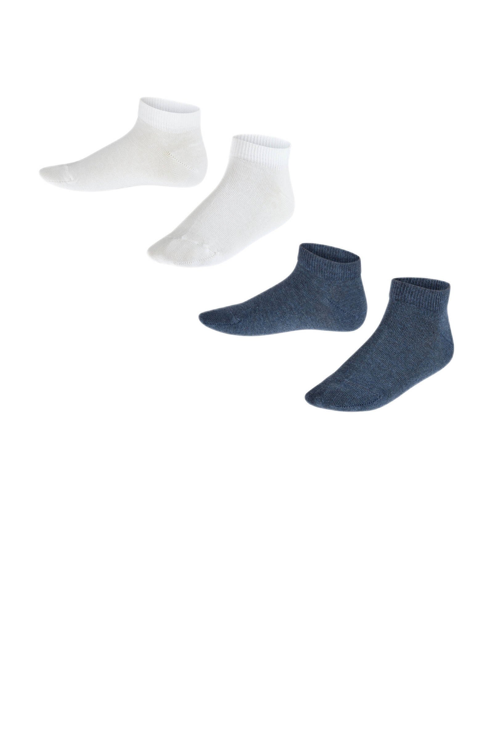 FALKE sneakersokken - set van 2 wit/donkerblauw