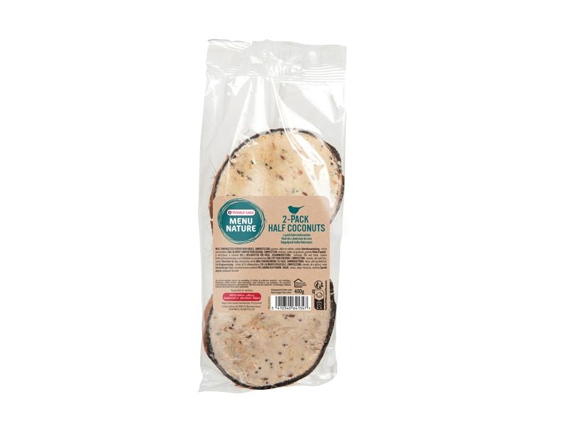Versele Laga Vogelfutter MN 2x halbe Kokosnuss 400 g Wintersfutter für Wildvögel