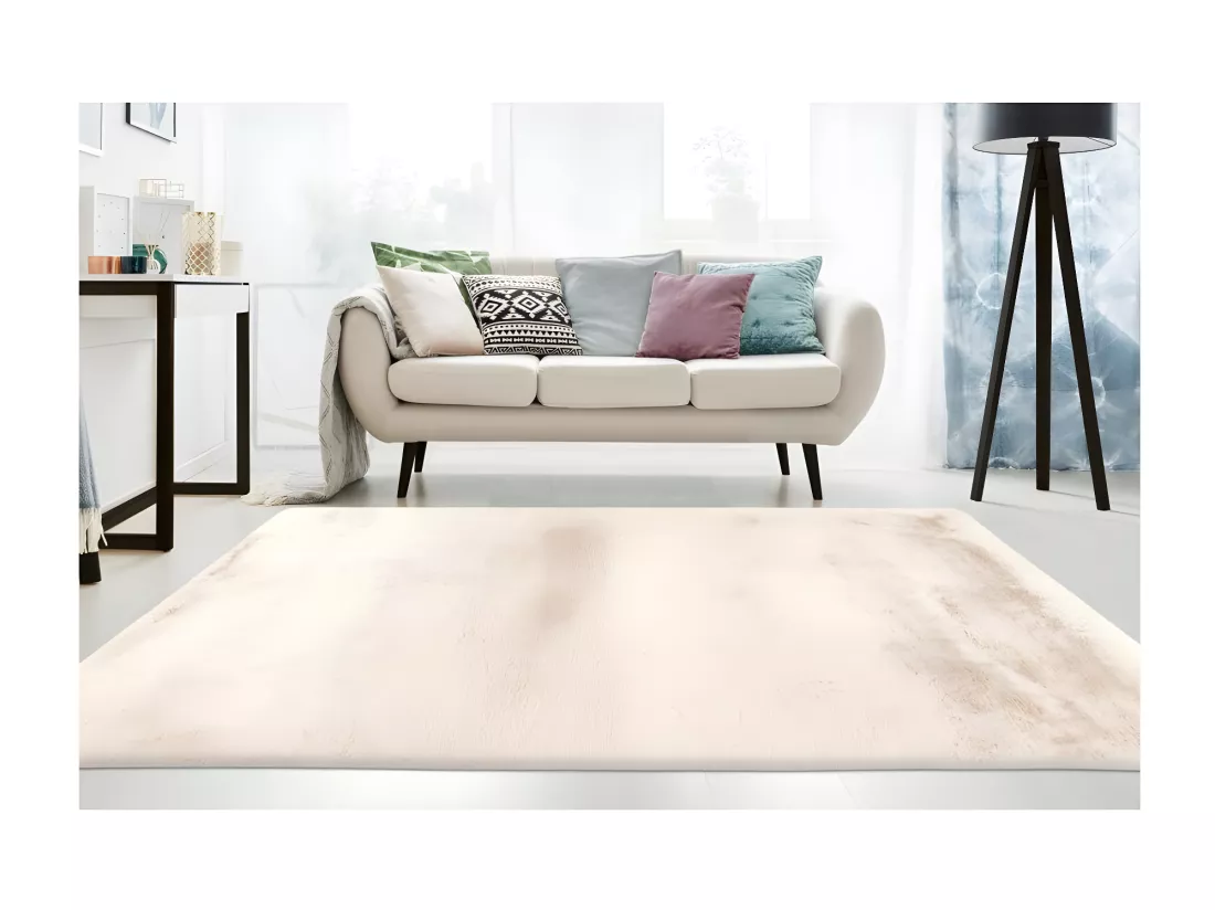Tapis 230x160cm, design E009Y coloris ivoire - Confort et élégance pour votre intérieur