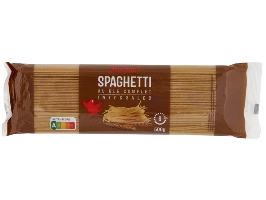 ESPARGUETE AUCHAN INTEGRAL 500 G
