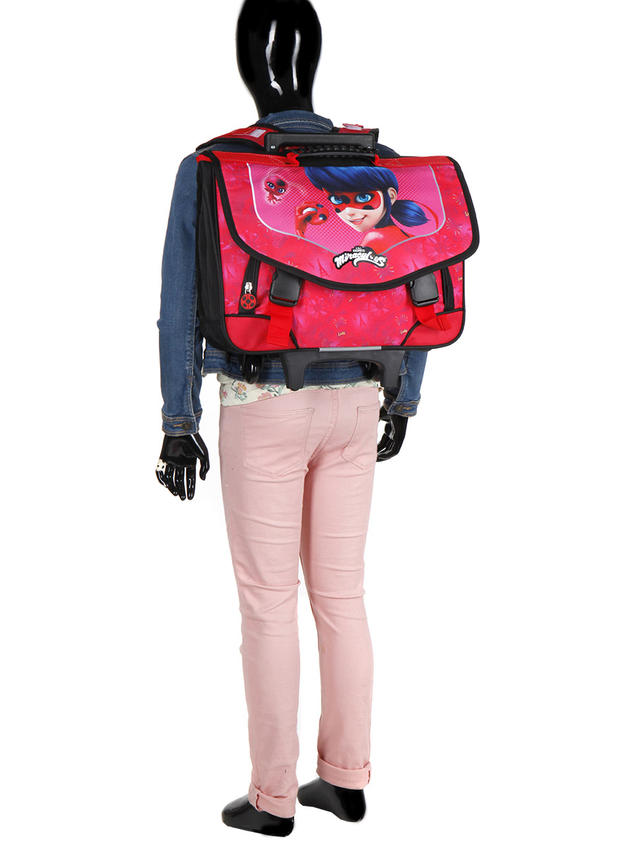 Cartable À roulettes Miraculous Coccinelle 41 cm
