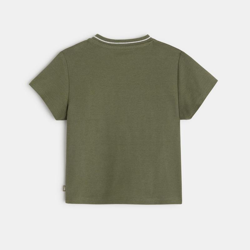 T-shirt fantaisie animaux du monde vert bébé garçon Vert