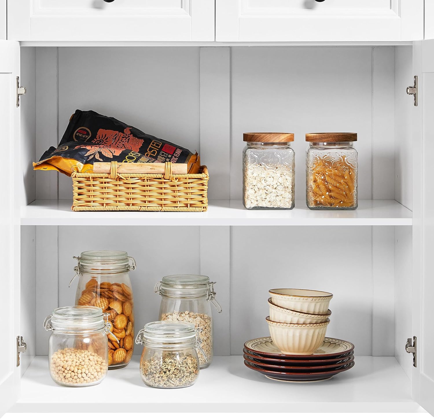 Yaheetech Desserte de Cuisine à roulettes Verrouillables,Îlot Central avec Plan de Travail Pliant,Étagère réglable,2 Tiroirs 2 Rangements Coulissants Latéraux 2 Porte-épices,Blanc,132× 48 × 91 cm LR1663180