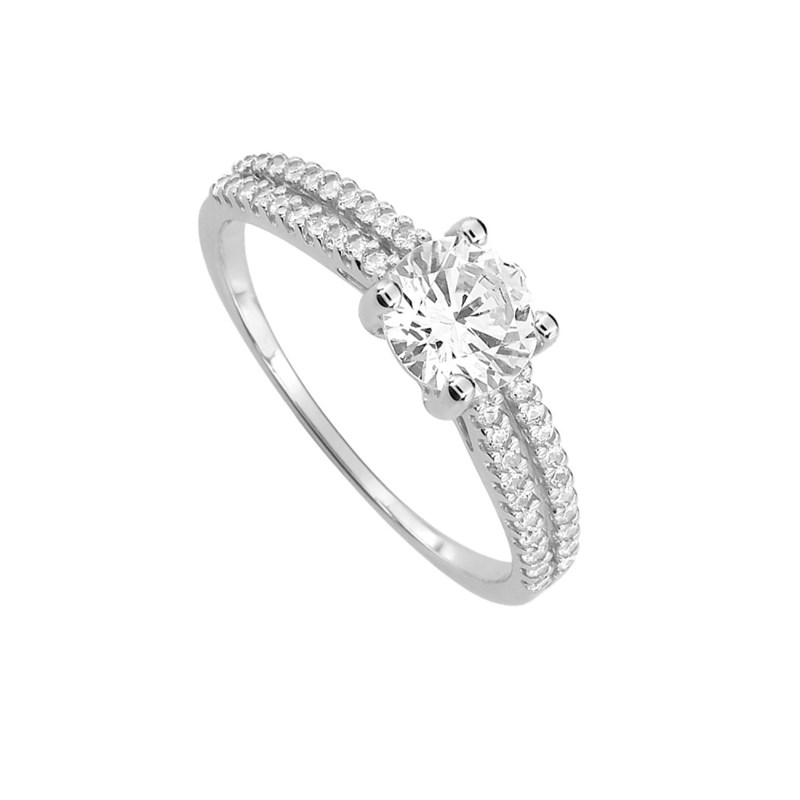 Bague Femme - Oxyde de zirconium - Or 18 Carats