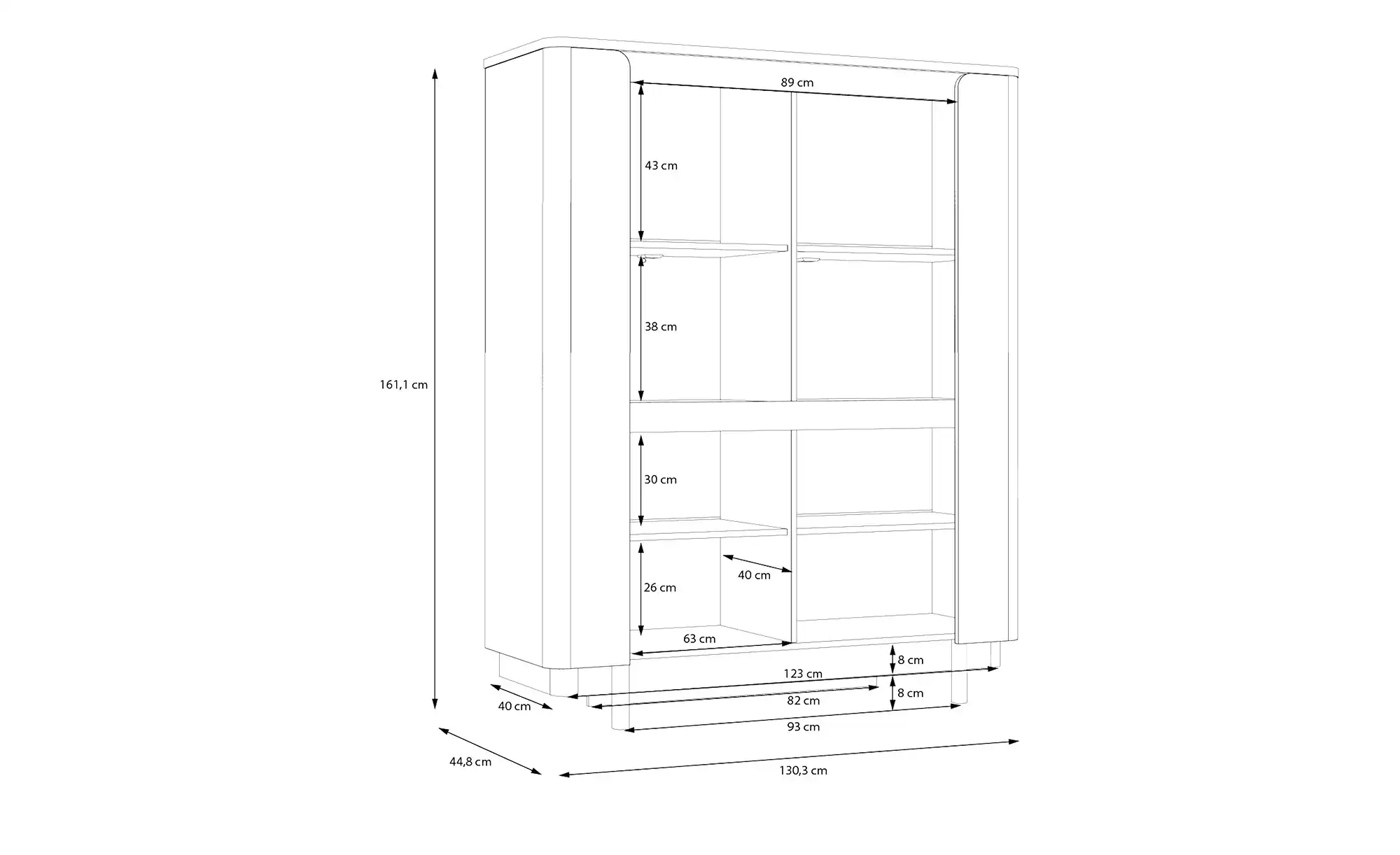 Highboard Softclose Santori
