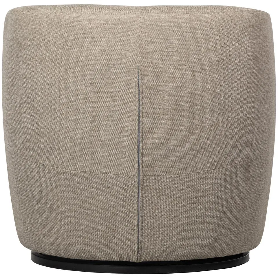 WOOOD Serra Draaifauteuil - Geweven Stof - Zand - 68x70x77